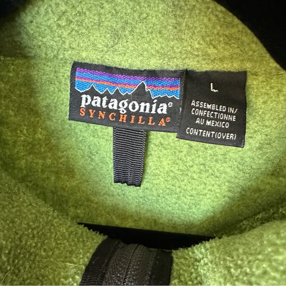 PATAGONIA MEN'S CLASSIC SYNCHILLA FLEECE MARSUPIAL PULLOVER APPLE GREEN Sz L - Picture 5 of 9
